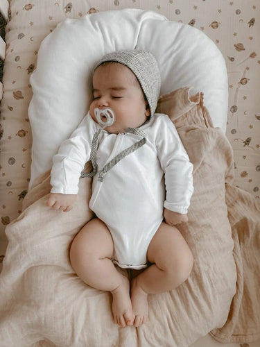 L'ovedbaby Kimono Bodysuit, White